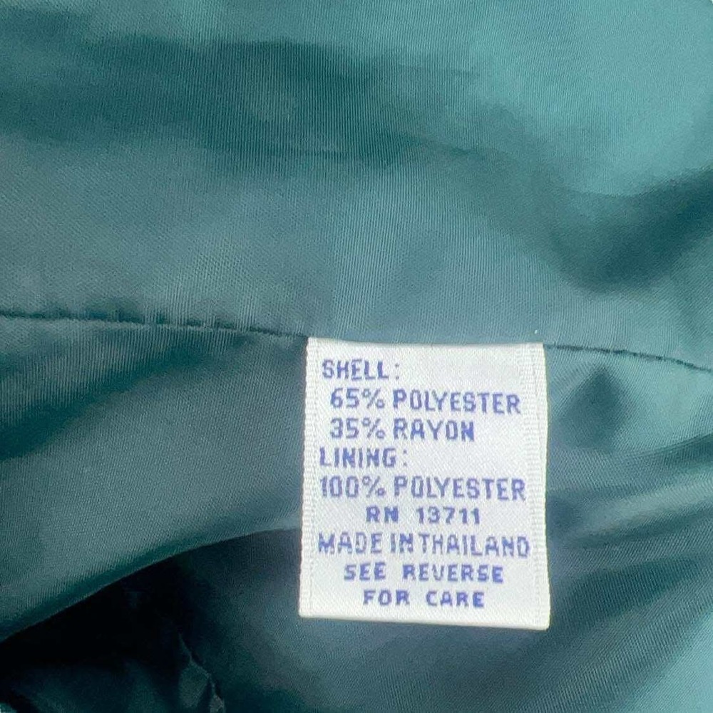 Vintage Karen Scott size 8 Petites Green Short‎ Sleeve Blazer Jacket Business - Picture 8 of 12